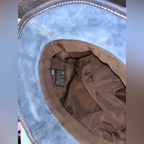 COACH MONOGRAM Designer Brown and blue Bucket Hat - Picture 5 of 6